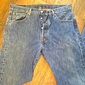 👖LEVI STRAUSS & CO. 501 Button Blue Jeans Sz. 34 x 32